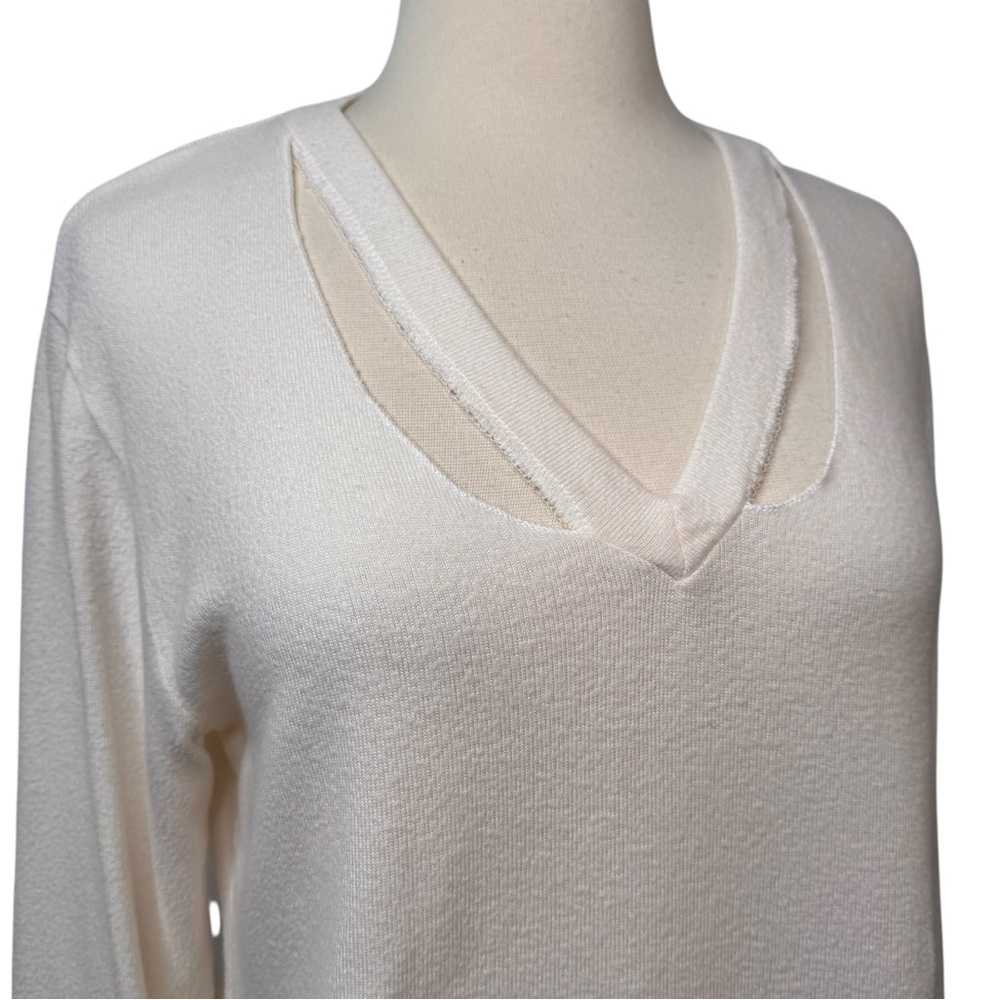 Lna Brushed Double Fallon V-Neck Sweater Sweatshirt S View 5